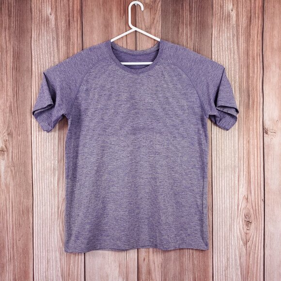 Lululemon Mens XXL Metal Vent Tech Performance Short Sleeve Shirt Heather Purple - Picture 1 of 11